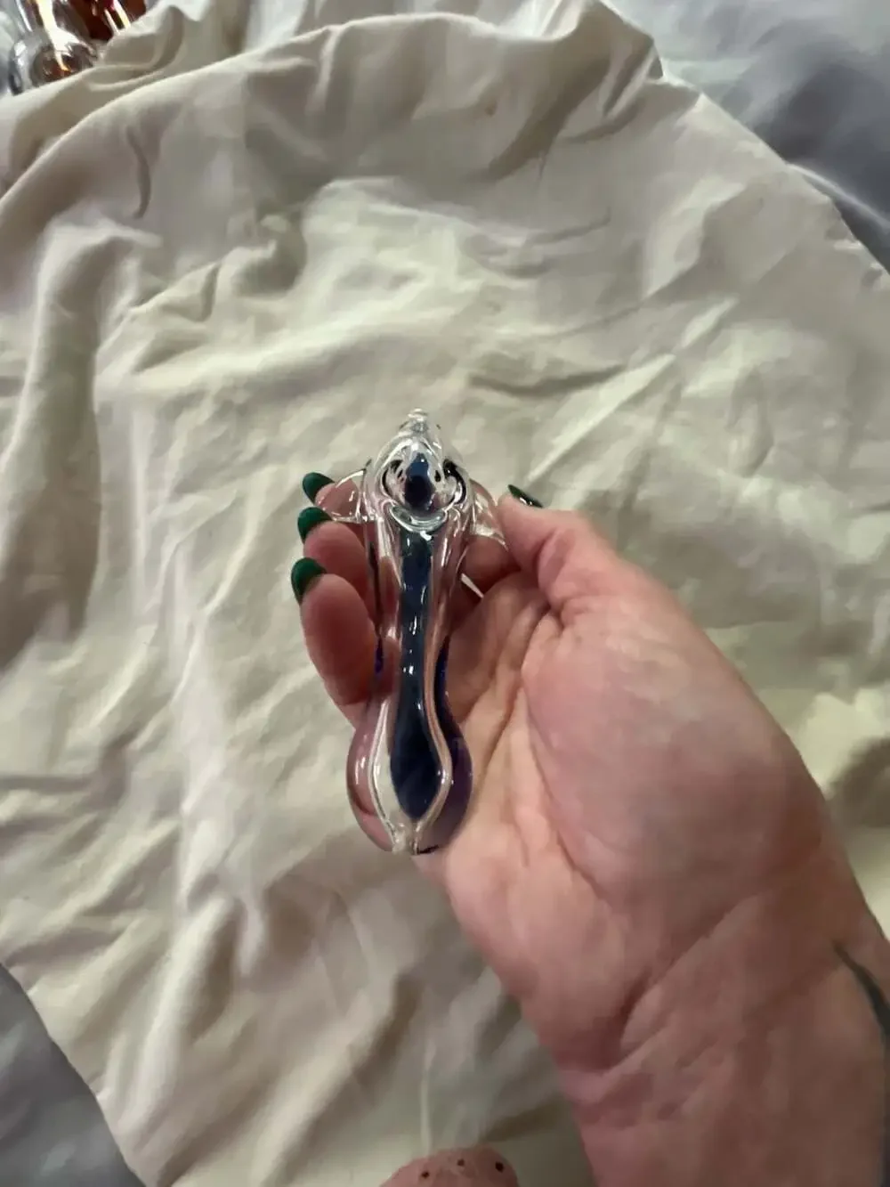 Artisan Hand-Blown Glass Dolphin  Piece for collectors